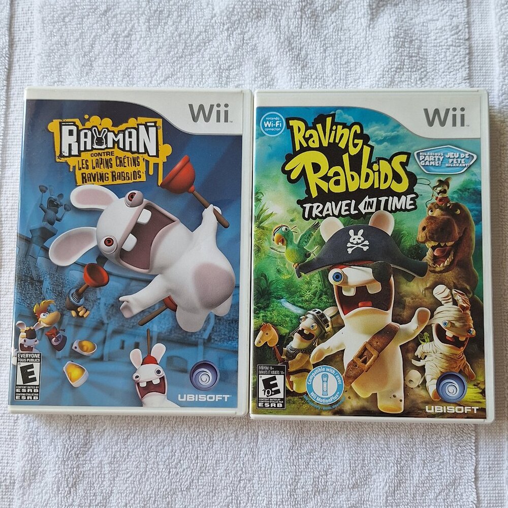 Wii Raving Rabbids Nintendo Lot